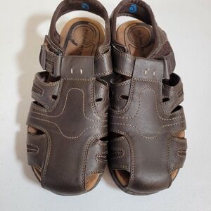 Nunn‎ Bush Men's Brown Dual Comfort Memory Foam Sandals Mens Size 8 M Shoes 0326
